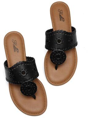 Women's Flat Sandals Flip Flop Black Sandals Dressy Thong Sandals Slip On